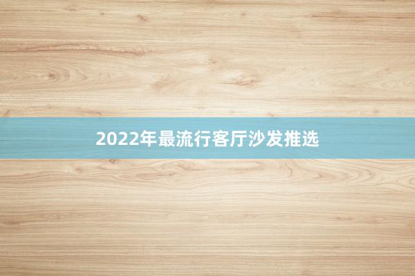 2022年最流行客厅沙发推选