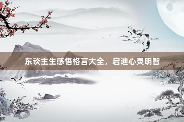 东谈主生感悟格言大全，启迪心灵明智